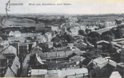 Postkarte, links oben: bereits zugeschütteter Mühlenteich