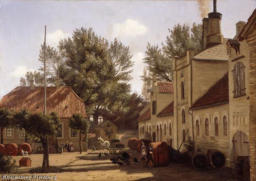 Schlossbrauerei auf Duburg ( 1876 - 1911), Ölbild ca. 1880